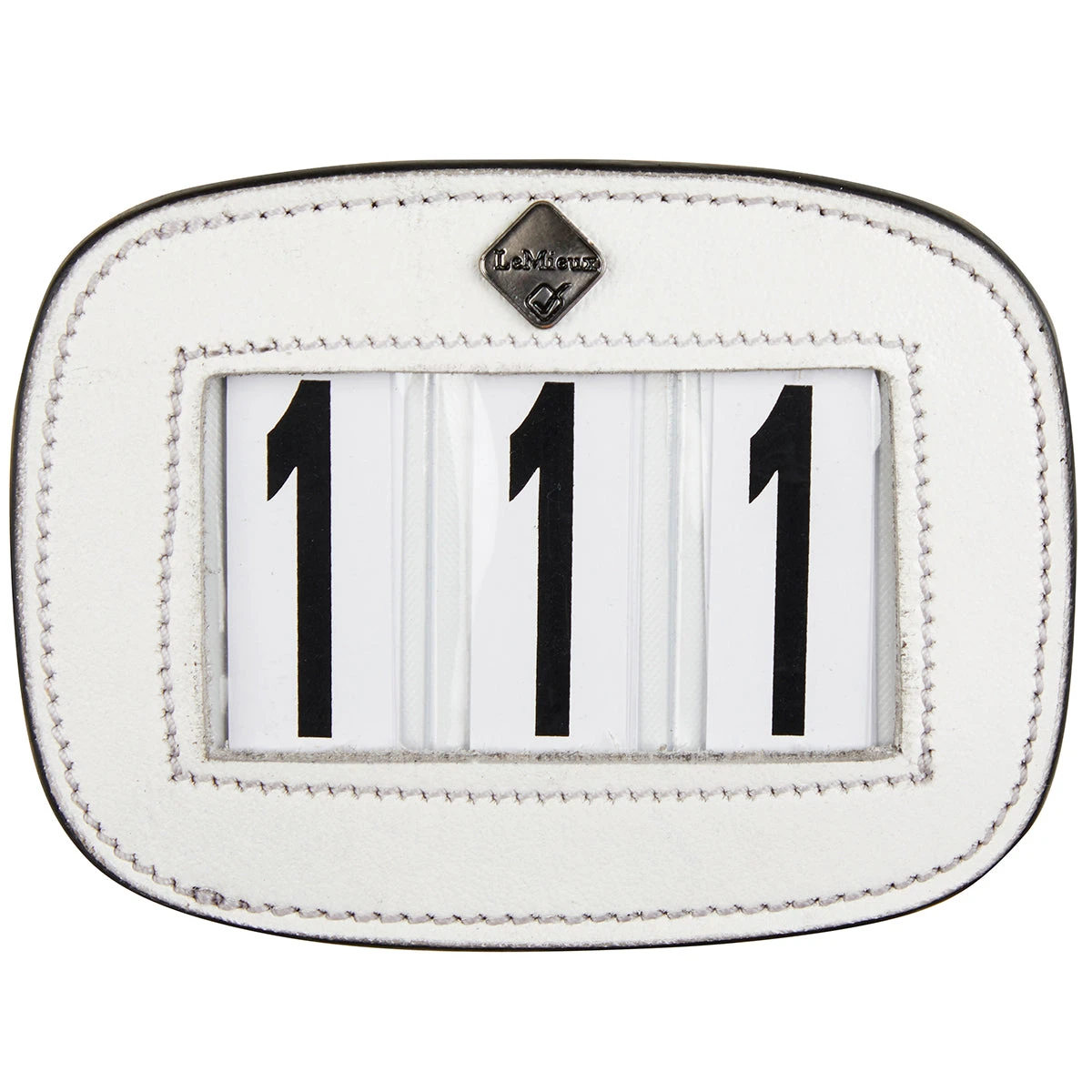 LeMieux Leather Saddle Pad Number Holder - 3 Number - Image 2